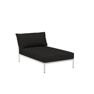 Houe Level 2 tuinbank module chaise longue Char/Muted White