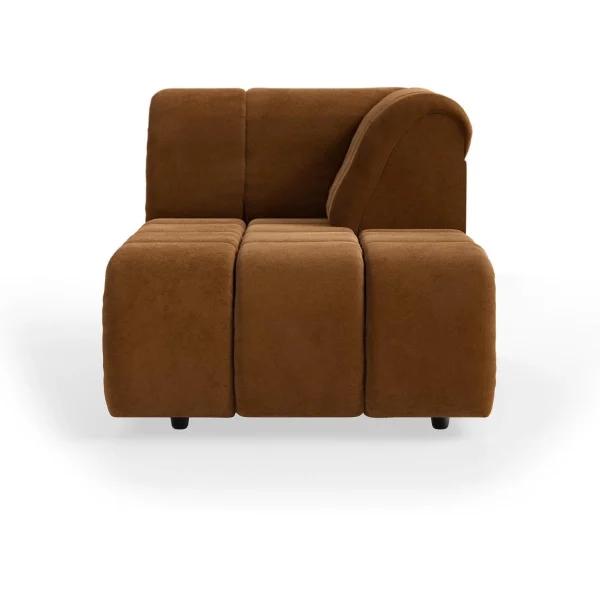 HKliving Wave bank right divan Royal Velvet Caramel