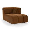HKliving Wave bank right divan Royal Velvet Caramel