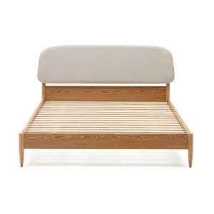 Kave Home Octavia bed met gestoffeerd hoofdbord Wit